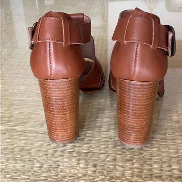 Steve Madden Tan Leather Sandal Heels - Picture 3 of 8